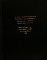 The validity of counseling variables considered in the advisement of disabled veterans entering terminal business training