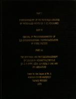 Part I. Stereochemistry of the rapid equilibration of protonated bicycloc[3.1.]hexenones. Part II. Control of the stereochemistry of 2,5-cyclohexadienone photoisomerization by steric factors. Part III. The synthesis and photorearrangement of 1,6,8,8,9,...