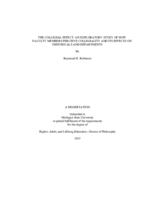 The collegial effect : an exploratory study of how faculty members perceive collegiality and its effects on individuals and departments