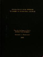 The relation of social references to imagery of occupational life styles