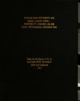 Nigerian farm settlements and school leavers' farms : profitability, resource use and social-psychological considerations