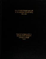 The attitudes toward slum life in the American popular novel, 1890-1910