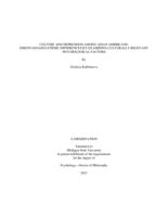 Culture and depression among Asian Americans : disentangling ethnic differences by examining culturally relevant psychological factors