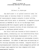 Effect of walls on structural response to earthquakes