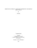 Three essays on fertility, labor market performance, and parental mental health