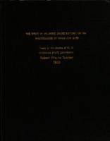 The effect of pelleting swine rations on the performance of swine and rats