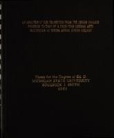 An analysis of the transition from the junior college program to that of a four-year liberal arts institution at Spring Arbor Junior College