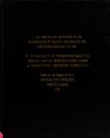 I. The kinetics and mechanism of the decomposition of aqueous solutions of the pentacyanocobaltate (II) ion. II. The kinetics of the formation of cobalt (III) products from the reversible oxygen carrier, mu-peroxotetrakis(histidinato)dicobalt(III)