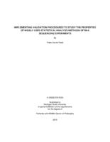 Implementing validation procedures to study the properties of widely used statistical analysis methods of RNA sequencing experiments