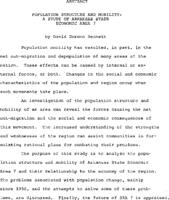 Population structure and mobility : a study of Arkansas State Economic Area 7