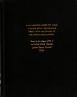 A mathematical model for single function group organization theory with applications to sociometric investigations