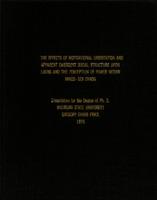 The effects of motivational orientation and apparent emergent social structure upon liking and the perception of power within mixed-sex dyads