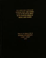 Post World War II population migration to Mo I Rana, Norway : a study of the spatial impact on the migration process of varying labor demands