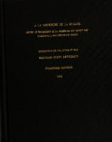 A la recherche de la realité. Nature et progression de la recherche que Proust fait poursuivre à son personnage Marcel