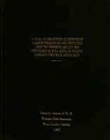 A study of the effects of exercise of various frequencies and intensities upon the swimming ability and physiological well-being of specific pathogen free male albino rats