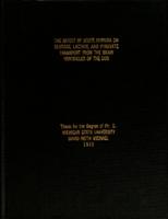 The effect of acute hypoxia on glucose, lactate, and pyruyate transport from the brain ventricles of the dog