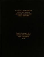 Solution of a linear regulator problem with quadratic performance index and state variable constraints