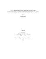 Scalable fabrication of MEMS resonators with intentionally-induced geometric nonlinearity