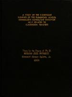 A study of the significant elements of the elementary school counselor's consultant behavior as it relates to classroom teachers