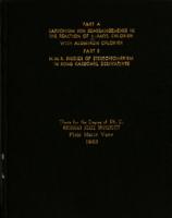 Part A. Carbonium ion rearrangements in the reaction of t-amyl chloride with aluminum chloride. Part B.N.M.R. studies of stereoisomerism in some carbonyl derivatives