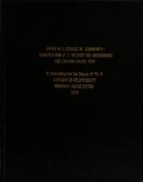 Amino acid studies in ruminants : investigation of a method for determining the limiting amino acid