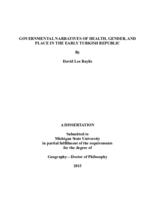 Governmental narratives of health, gender, and place in the early Turkish republic