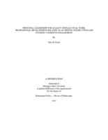 Principal leadership for quality intellectual work : professional development related to authentic instruction and student cognitive engagement