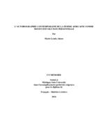 L'autobiographie contemporaine de la femme Africaine comme moyen d'evolution personnelle