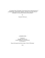 Examining relationships among pre-service professionals' coursework, knowledge, beliefs, and practices related to children's social-emotional development