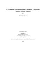 A local flow angle approach to centrifugal compressor vaneless diffuser stability