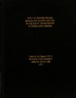 Effect of selected freezing methods and selected additives on the quality characteristics of frozen sliced bananas