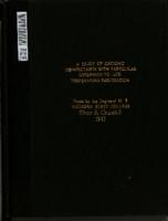 A study of cationic disinfectants with particular reference to low temperature sanitization