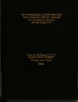 The physiological effects resulting from differing types of training on the organ weights of the adult rat