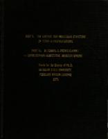 Part I: the crystal and molecular structure of tetra-n-propylporphine. Part II: n-formyl-l-phenylalanine: [alpha]-chymotrypsin complex, the effect of binding of a competitive inhibitor substrate-like molecule