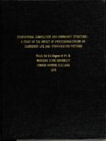 Occupational composition and community structure : a study of the impact of professionalization on community life and stratification patterns