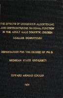 The effects of exogenous aldosterone and corticosterone on renal function in the adult male domestic chicken Gallus domesticus