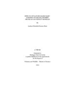 Effects of pasture based dairy farming on grassland bird species in southwest Michigan