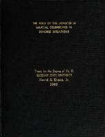 The role of the minister in marital counseling in divorce situations