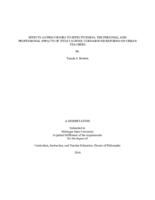 Effects as precursors to effectiveness : the personal and professional impacts of Title I school turnaround reforms on urban teachers