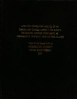 A multiple correlation analysis of the Supplies and Services general fund budgets for selected academic departments at Michigan State University 1964-65 and 1965-66