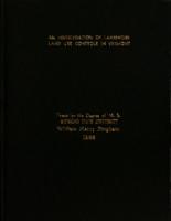 An investigation of lakeshore land use controls in Vermont