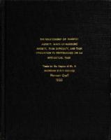 The relationship of manifest anxiety, ways of handling anxiety, task difficulty, and task evaluation to performance on an intellectual