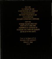 Part Ia. The preparation and characterization of a series of chloroalkoxobiscyclopentadienylziroonium (IV) and dialkoxobiscyclopentadienylziroonium (IV) compounds. Part II: Nitrogen fixation under mild conditions by using some organometallic compounds ...