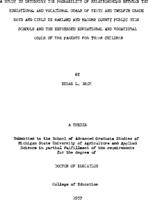 A study to determine the probability of relationships between the educational and vocational goals of tenth and twelfth grade boys and girls in Oakland and Macomb County public high schools and the expressed educational and vocational goals of the pare...