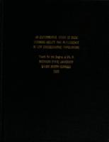 An experimental study of basic learning ability and intelligence in low socioeconomic populations