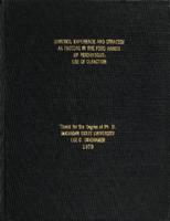 Genetics, experience and strategy as factors in the food habits of Peromyscus : use of olfaction