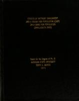 Effects of nutrient enrichment and a rough fish population (carp) on a game fish population (small mouth bass) : a thesis