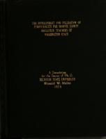 The development and validation of competencies for traffic safety education teachers of Washington State