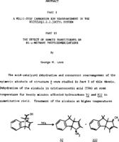 Part I: a multi-step carbonium ion rearrangement in the bicyclo[2.2.2]octyl system. Part II: the effect of remote substituents on Di-[pi]-methane photoisomerizations