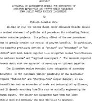 Appraisal of alternative models for estimation of indirect employment and profit gains resulting from public water project investment